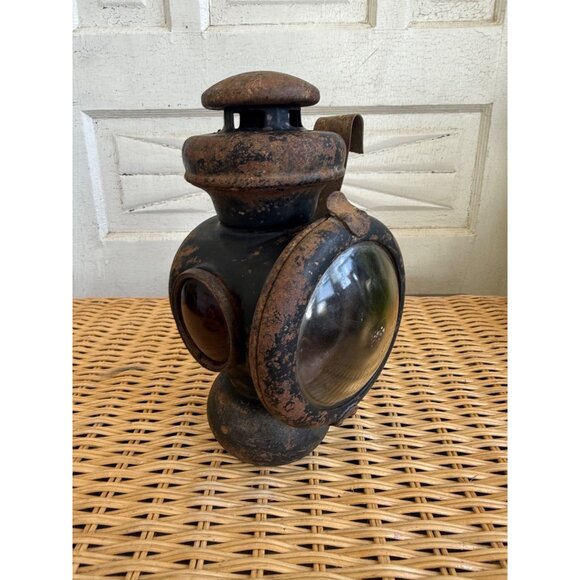 Antique 1900's Ford Model T Auto Car Light Kerosene Oil Lamp Carriage Lantern - Picture 11 of 13